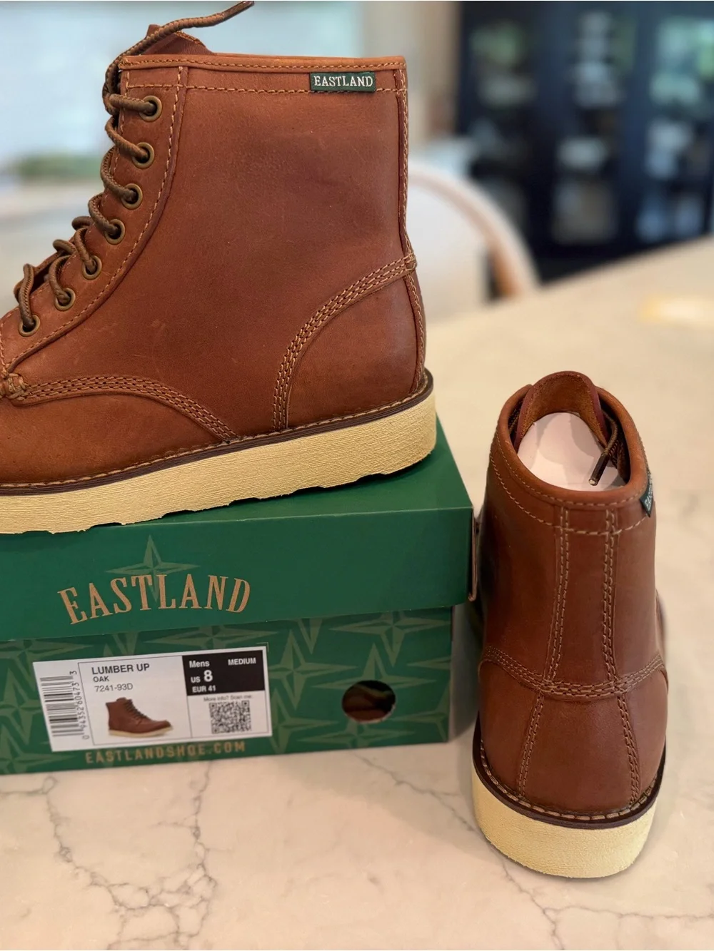 Eastland Men's Chestnut Brown Leather Chukka Work Boots
